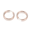 Ion Plating(IP) 304 Stainless Steel Huggie Hoop Earrings EJEW-F111B-23mm-RG-2