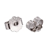 Rhodium Plated 925 Sterling Silver Friction Ear Nuts STER-L063-09P-1