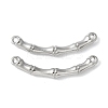 Alloy Curved Bamboo Stick Connector Charms PALLOY-S044-07A-P-1