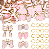 50Pcs Bowknot Alloy Enamel Pendants ENAM-SC0007-10-1