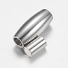 Tarnish Resistant 304 Stainless Steel Magnetic Clasps with Glue-in Ends STAS-F149-05P-3