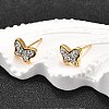 12 Pairs 304 Stainless Steel Rhinestone Stud Earrings EJEW-B135-01G-01-1