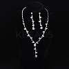 Brass Rhinestones Necklaces & Earring Sets for Women WGF929C-03-1