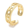 Rack Plating Brass Open Cuff Rings RJEW-Z059-08G-1