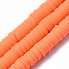 Flat Round Handmade Polymer Clay Beads CLAY-R067-10mm-11-1
