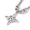 Tarnish Resistant 304 Stainless Steel Sailor's Knot Charm Bracelet with Box Chains LS-BJEW-P282-01P-2