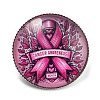 Breast Cancer Awareness Ribbon Glass Brooches LS-JEWB-L019-01J-1