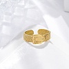 304 Stainless Steel Open Cuff Rings for Women RJEW-M019-16G-1