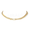 8MM Brass Cuban Link Chain Necklaces for Men Women NJEW-JN05881-2