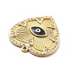 304 Stainless Steel Enamel Rhinestone Pendants RESI-R155-020G-01-2