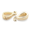 Brass Micro Pave Clear Cubic Zirconia Pendants ZIRC-O042-01G-1