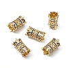 Brass Micro Pave Black Cubic Zirconia European Beads KK-E068-VB474-4