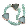 Natural Green Aventurine Beads Strands G-T131-62-2