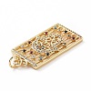 Brass Micro Pave Colorful Cubic Zirconia Pendants KK-E068-VF024-3