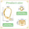 Brass Leverback Earring Findings with Jump Rings & Brass Rings DIY-PH0023-17-2