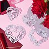 Gorgecraft 4Pcs 4 Styles Heart Carbon Steel Cutting Dies Stencils DIY-GF0007-80-4