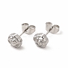 Non-Tarnish 304 Stainless Steel Flower Stud Earrings for Women LS-EJEW-C004-10P-1