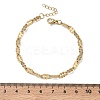 304 Stainless Steel Dapped Chains Bracelets for Women BJEW-D466-08B-G-3