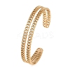 Hollow 304 Stainless Steel Open Cuff Bangles for Women BJEW-F547-02G-4