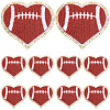 Rugby Theme Towel Embroidery Style Cloth Iron on/Sew on Patches DIY-WH20032-21B-1