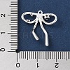 Brass Micro Pave Clear Cubic Zirconia Pendants KK-G491-24S-01-3