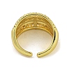 Brass Micro Pave Cubic Zirconia Cuff Rings for Women RJEW-E294-04G-01-3