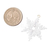 Glass Seed Beaded Snowflake Pendants PALLOY-MZ00890-02-2