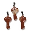 Natural Red Jasper Pendants G-M424-01P-02-1