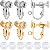20Pcs 2 Colors 316 Surgical Stainless Steel Clip-on Earring Findings STAS-BBC0008-58A-1