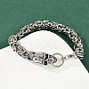9MM 201 Stainless Steel Skull Byzantine Chain Bracelets for Men Women BJEW-B143-07ASP-3