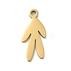 304 Stainless Steel Charms STAS-S123-01G-07-1