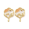 Natural Shell Brass Pendants KK-I663-17G-2
