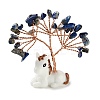Natural Lapis Lazuli Chips Tree of Life Decorations DJEW-A017-01K-1