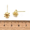 Octopus Brass Micro Pave Cubic Zirconia Stud Earrings EJEW-H157-02G-5