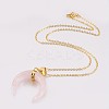Natural & Synthetic Mixed Stone Pendant Necklaces NJEW-JN02140-2