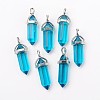 Bullet Glass Pointed Pendants G-F295-02D-1