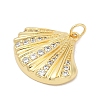 Brass Micro Pave Cubic Zirconia Pendants KK-U058-41G-2