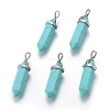Synthetic Turquoise Double Terminated Pointed Pendants LS-G-E364-A07-1