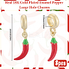 8Pcs Brass Red Enamel Vegetable European Dangle Charms OPDL-BBC0001-03G-01-2