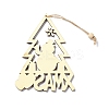 Christmas Wooden Pendant Decorations HJEW-K037-01A-2