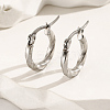 Fashionable Unique Design 201 Stainless Steel Twist Hoop Earrings TL6585-2