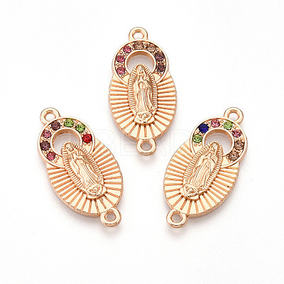 Alloy Rhinestone Connector Charms ALRI-T011-06-1