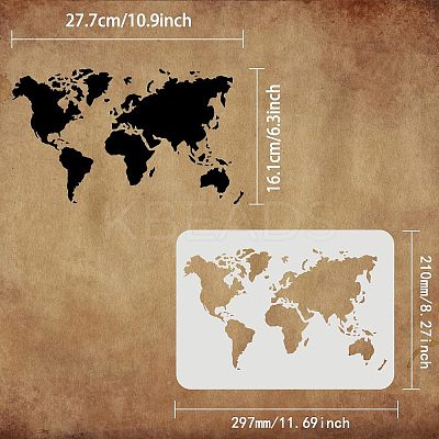 Large Plastic Reusable Drawing Painting Stencils Templates DIY-WH0202-438-1