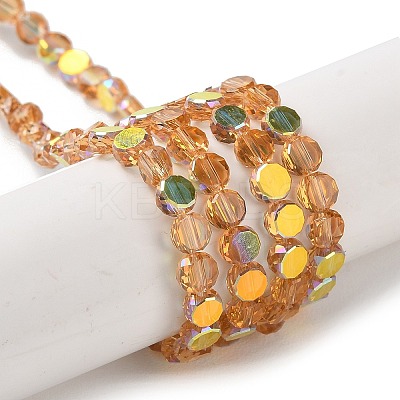 Transparent Electroplate Glass Beads Strands GLAA-Q099-A01-13-1