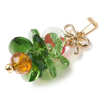 Brass & Glass & Alloy Pendants PALLOY-JF02995-1