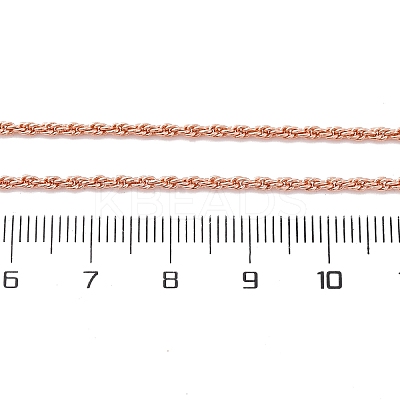 Brass Rope Chains Necklaces for Women NJEW-D302-03RG-1
