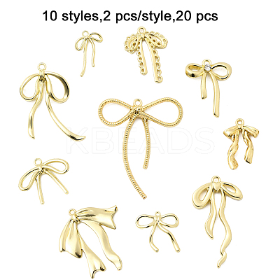 20Pcs 10 Styles Alloy Pendants FIND-FP0002-95-1