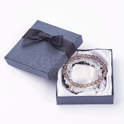 Natural Mixed Gemstone Stretch Bracelets BJEW-JB03365-04-1