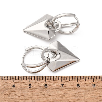 Heart Brass Hoop Earrings EJEW-D322-12P-02-1