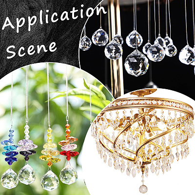 DIY Teardrop Crystal Chandelier Parts Making Findings DIY-SP0001-26-1